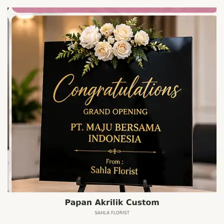 Papan Bunga Akrilik Gajahmada Semarang